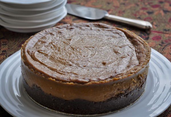 Pumpkin Souffle Pie with Gingersnap Crust