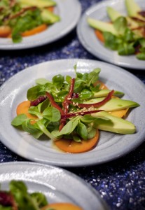 Fuyu Persimmon Salad with Avocados