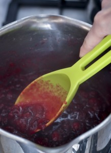 Tequila Spiked Cranberry Sauce cooking