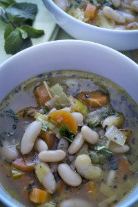 Cannellini Bean Soup with Mint and Lemon