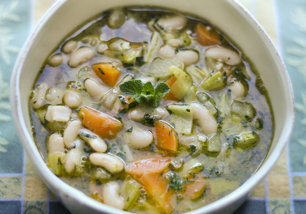 Cannellini Bean Soup with Mint