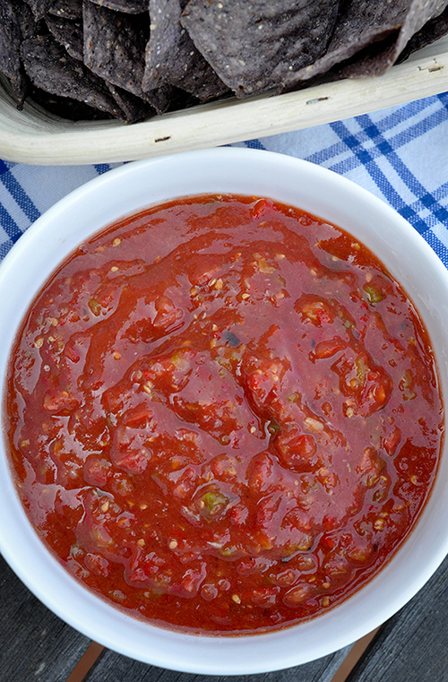 Fresh Roasted Salsa and Blue Corn Chips