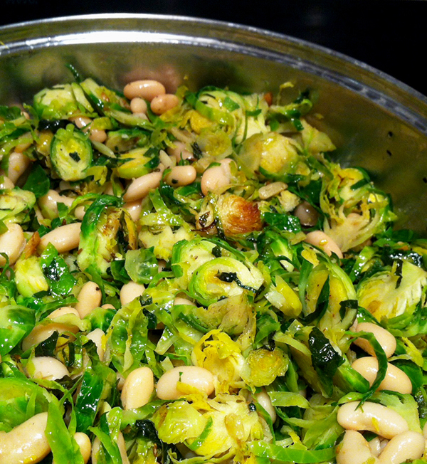 Brussels sprouts with beans1