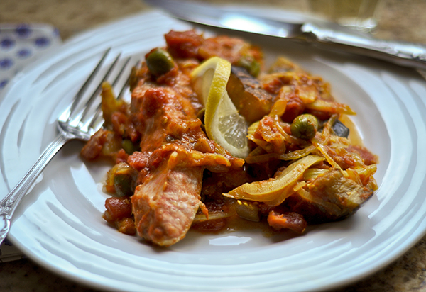 Salmon with tomatoes and Ginger